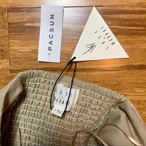 NWT Lost + Wander Sun Tan Halter Mini Dress - Picture 5 of 8